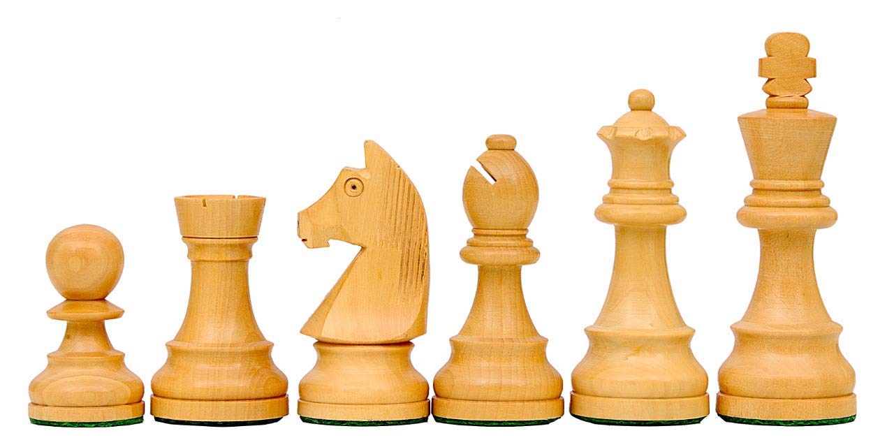 RR - Scacchi in legno, 9,5 cm, per giocatori professionisti, qualità da torneo realizzati in palissandro dorato