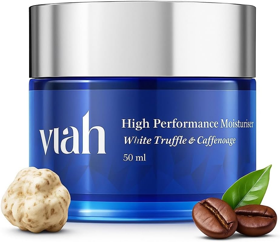 Viah High Performance Moisturiser for Anti Ageing, Pigmentation Control & Glowing Skin | Boosts Collagen, Skin Repair, Deep Hydration & Targets Wrinkles, Age Spots, Dull Skin with White Truffle - 50ml
