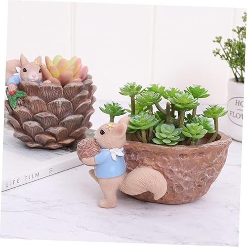Vista 7 de Maceta de plantas de animales, decoración de cerámica, suculenta creativa, escritorio, mini maceta, decoración de escritorio, mini flor de animal