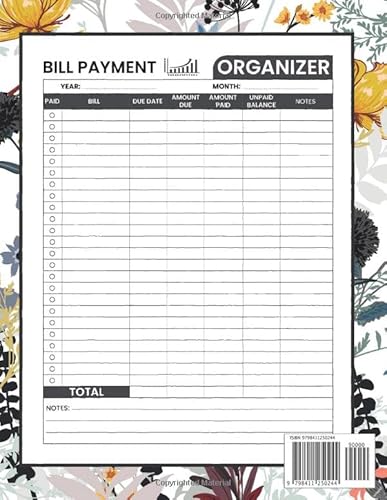 Bill Payment Tracker: Bill Payment Organizer Log Book | Monthly Bill Planner and Organizer | bill tr