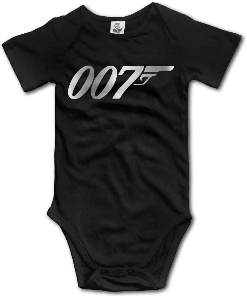 007 James Bond Platinum Style Baby Sleeveless Romper Jumpsuit Black