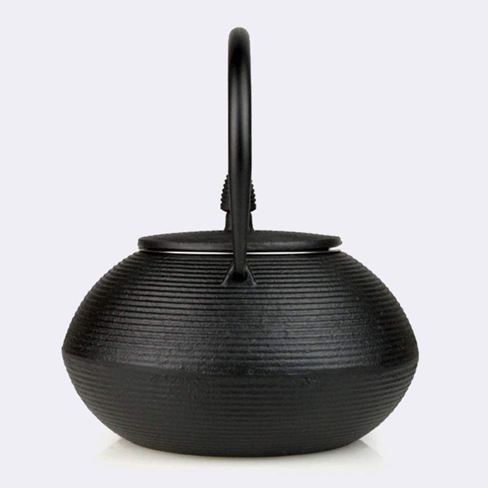 900 Ml Giapponese Tetsubin tè Bollitore Teiera in Ghisa con Infusore/Filtro in Acciaio Inox, per Foglia Sciolto tè E Tabuli da tè, Nero