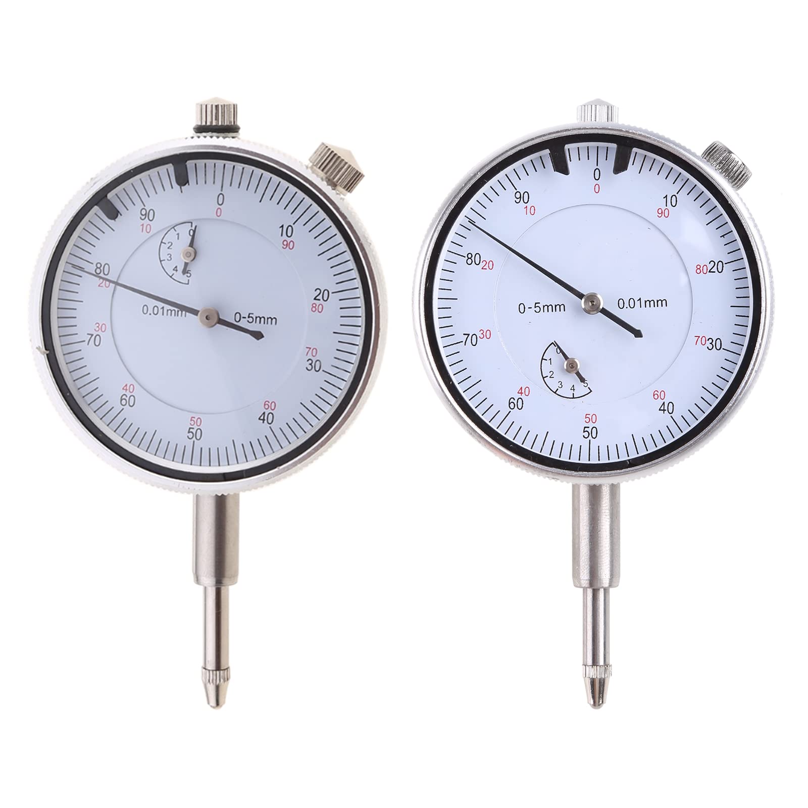 SCUDGOOD 0-5mm/0.01mm Dial Gauge Meter With Lug Back Precise Measure Instrument Dial Gauge Micrometer Tool Dial With Lug Back