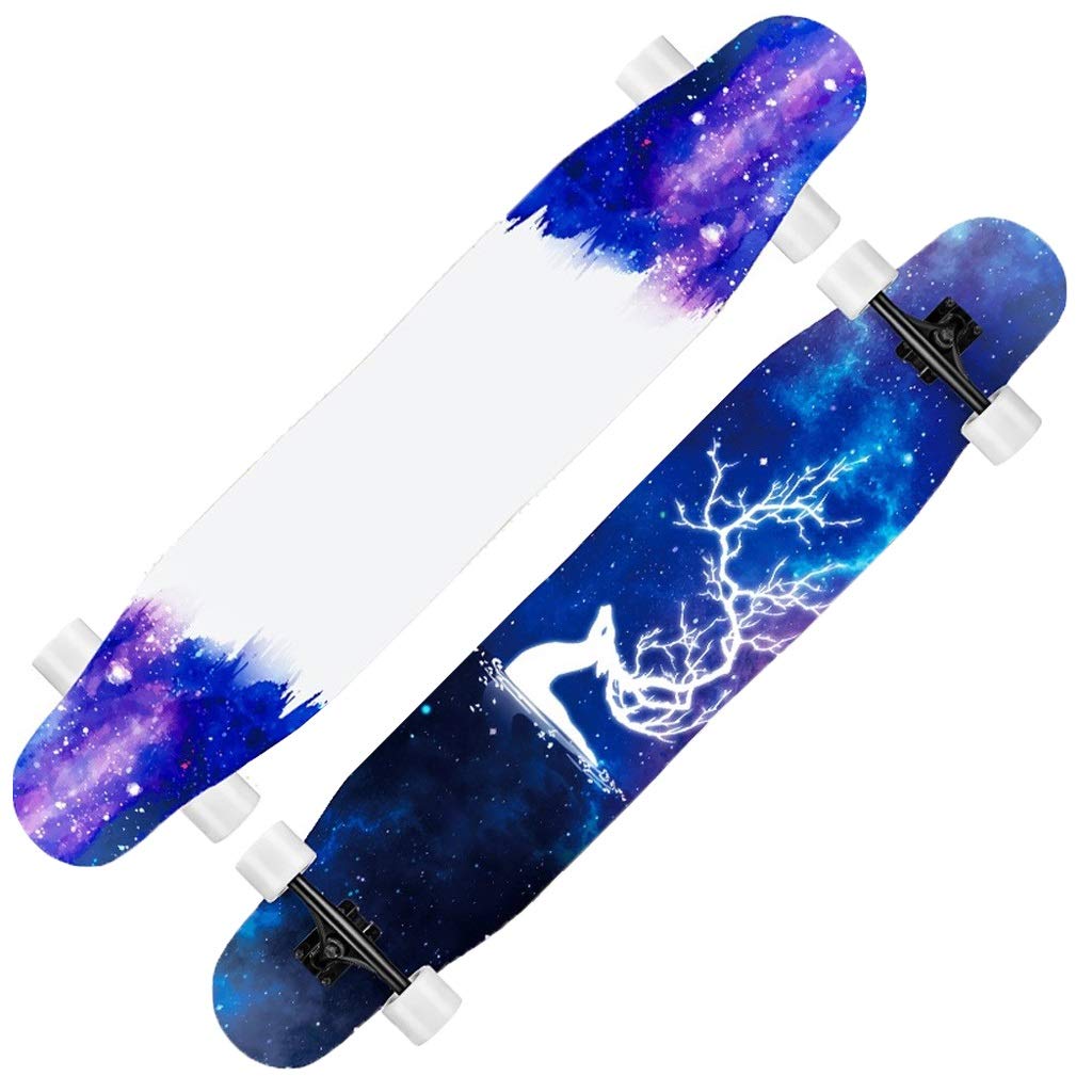 TXTC Longboard Skateboard Girl Adult Scooter Anfänger Skateboards Tanzkollegs Vierrad-Fachrat for Jugendliche, Mädchen, Jungen, Kinder, Erwachsene (Color : A)
