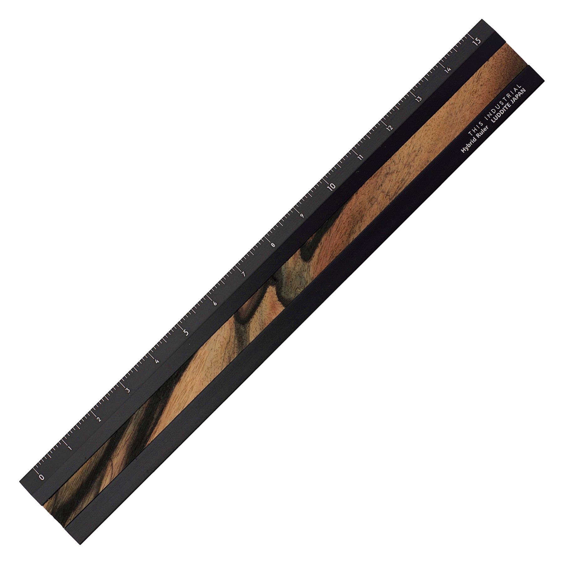 Amazon | ラダイト 定規 Hybrid Ruler Fine Wood BK/ペールムーン
