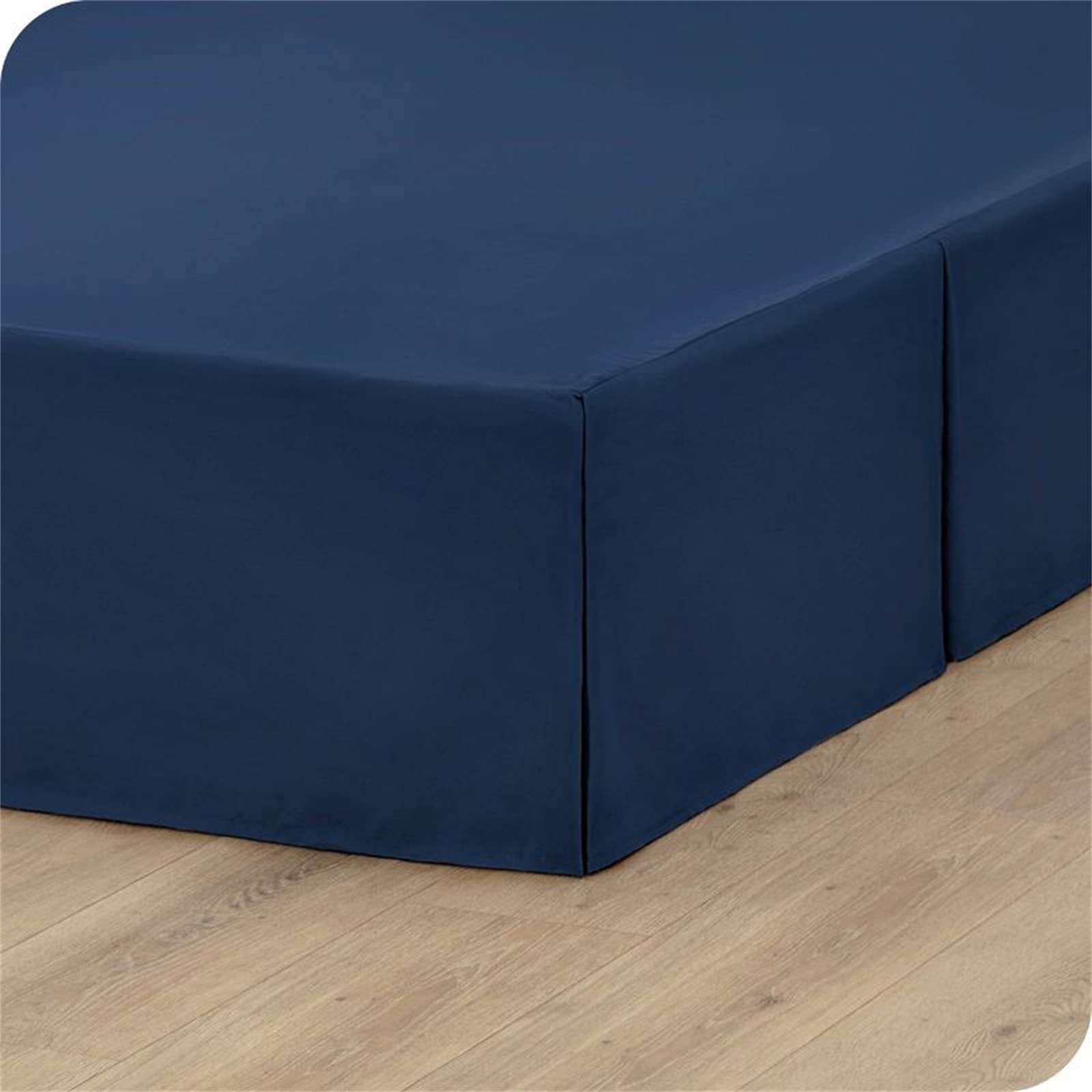 ISZI Mantovane Giroletto in Poliestere Rivestimento Per Giroletto Matrimoniale Vestiletto Matrimoniale Coprirete Gonna Da Letto Elastica Singolo Protezione Del Letto per Casa Hotel,Bianca,140*200+35cm