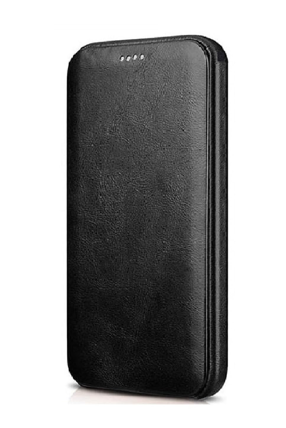 WHITBULL Soft Leather Wallet flip case Kick Stand with Magnetic Closure Lightweight Slim flip Cover for iPhone 17 Pro Max – Black