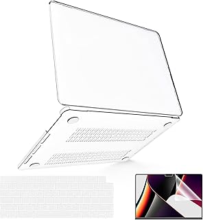 B BELK Case for Newest MacBook Pro 16 inch Case 2023-2021 A2780 M2 A2485 M1 Pro/Max, Corner Protective Clear Laptop Plastic Hard Shell + Keyboard Cover + Screen Protector
