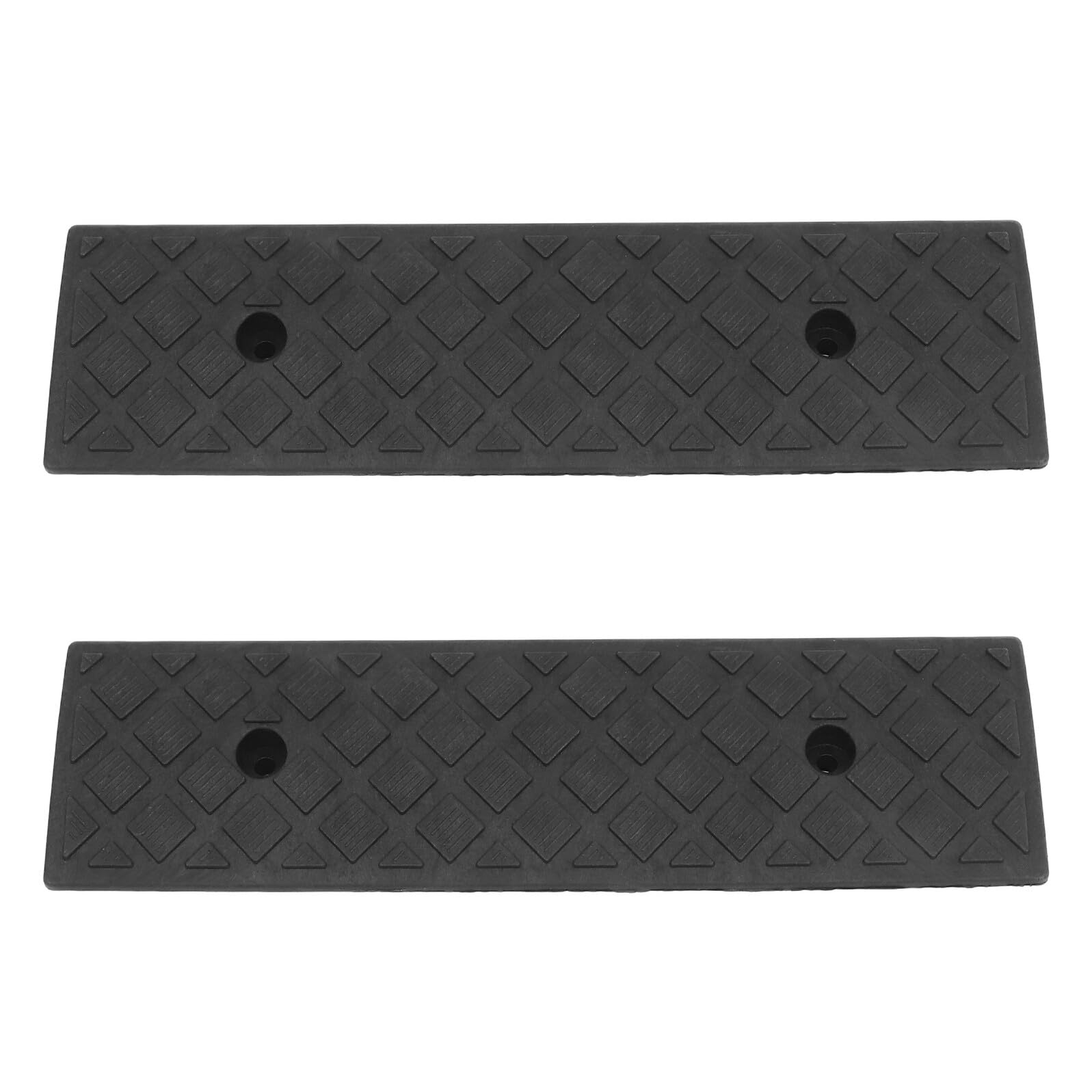 Sosoport Rampe per Auto in Plastico Nero 2 Pezzi Design Interlock e Superficie Antiscivolo per Soglie di Garage e Rampe di Accesso Domestico