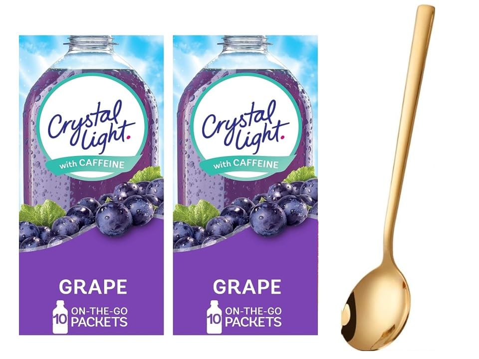 Miniatura 4 de Crystal Light On The Go - Mezcla de bebida  Dos (2) paquetes de 10 unidades  Sin azúcar, refresco bajo en calorías con una cuchara agitadora Sukkar