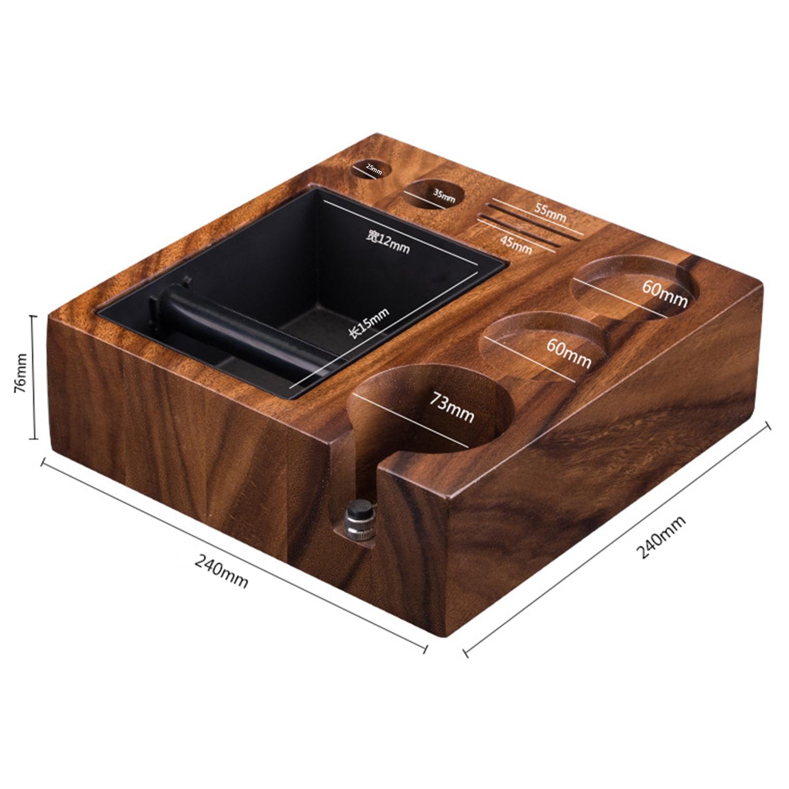 rockible Espresso Knock Box Tamper Station Organizador Distribuidor Soporte Portafiltro, 58mm