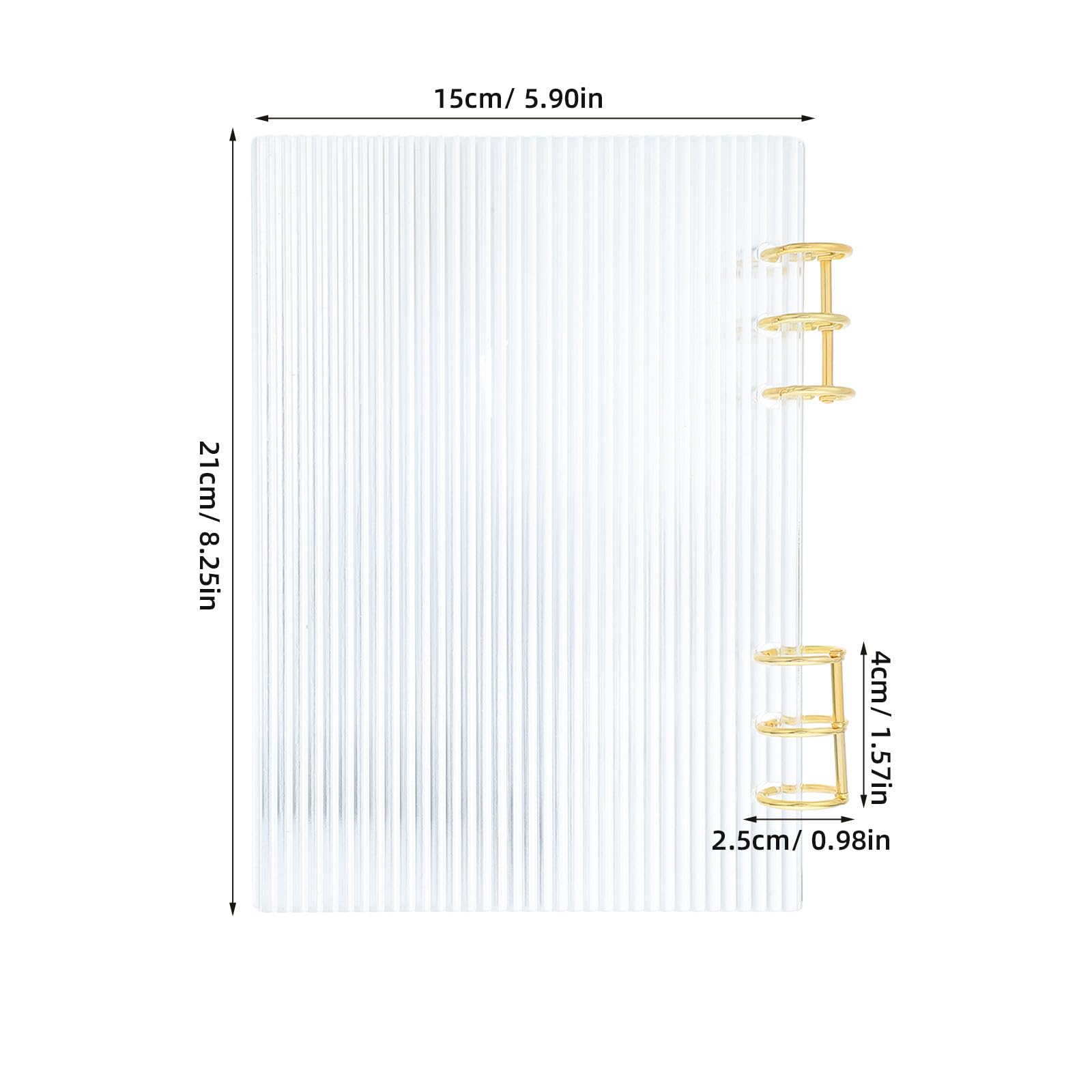 Couverture Transparente pour Classeur à Anneaux Acrylique Surface et Résistante aux Taches pour Agenda Scolaire et Fournitures de Bureau