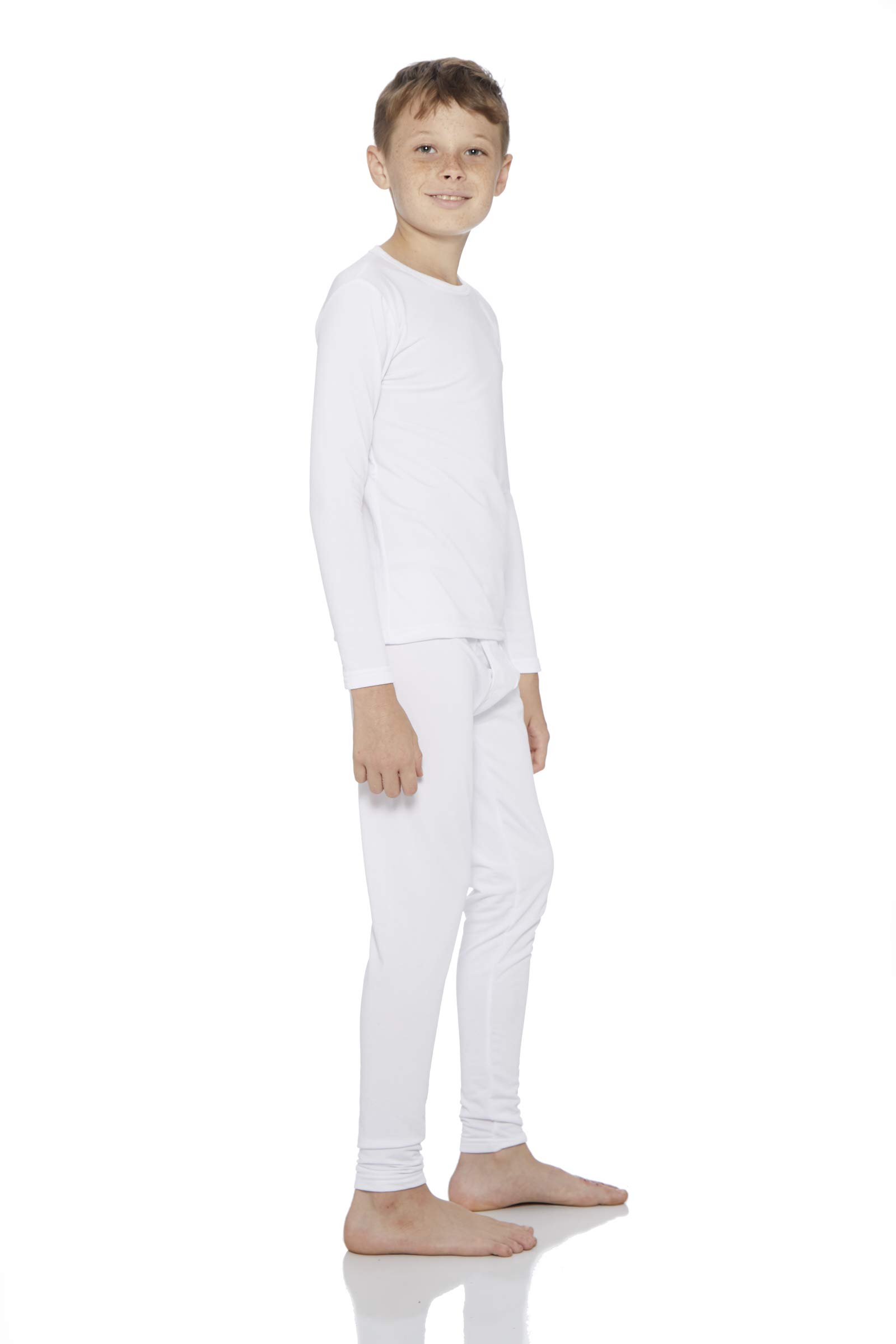 RockyThermal Underwear for Boys Cotton Knit Thermals Kids Base Layer Long John Pajamas Set
