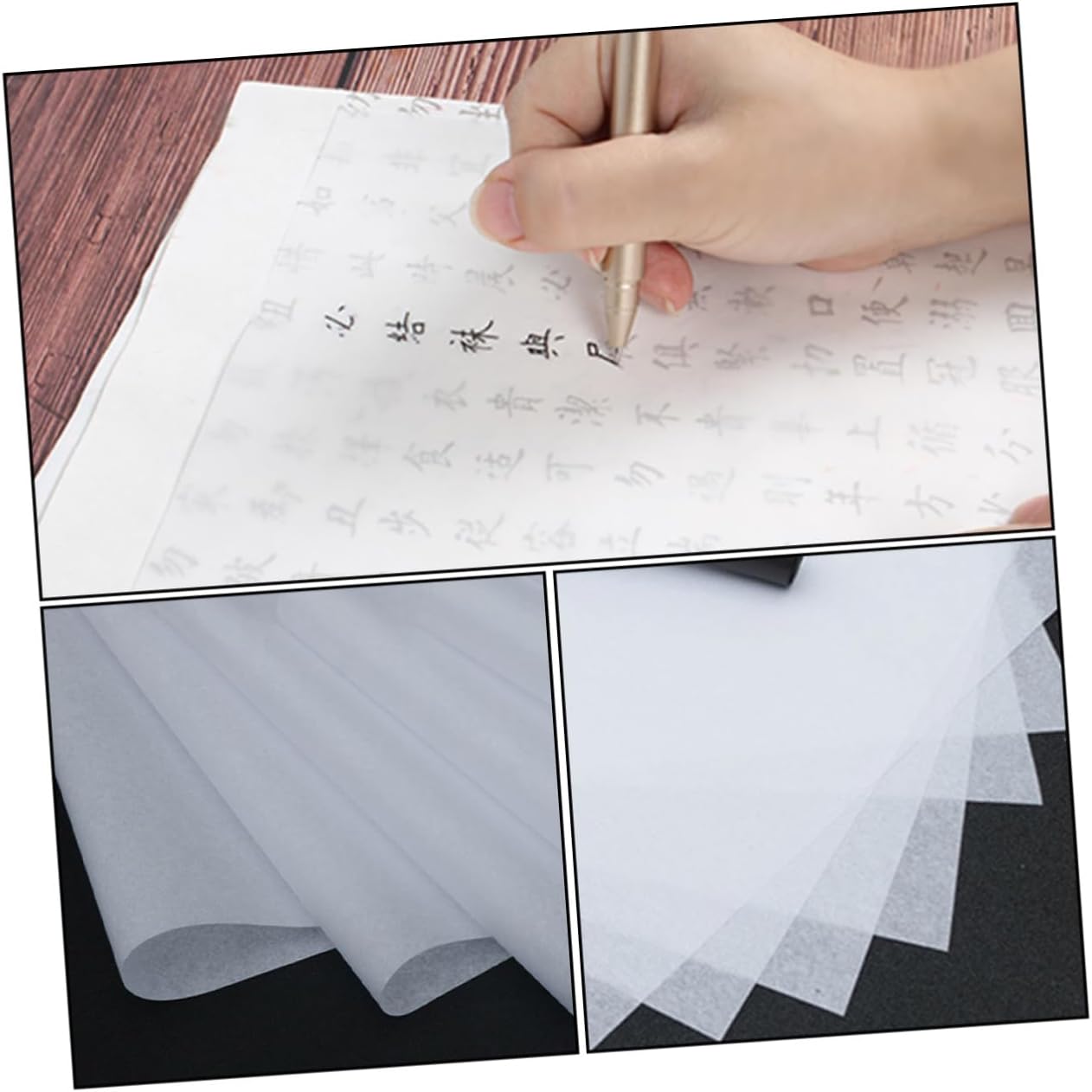 NUOBESTY 4packs Tracing Paper for Chinese Calligraphy Practice Smooth Ink Writing Paper for Students Artists and Brush Painting for Calligraphy and Practice