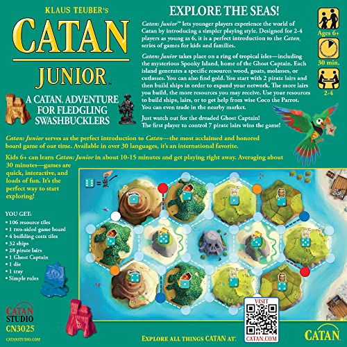Catan Junior Board Game | Civilization Building Strategy Game | Adventure Game | Fun Family Game For Kids And Adults | Ages 6+ | 2-4 Players | Average Playtime 30 Minutes | Made By Catan Studio #TOP1