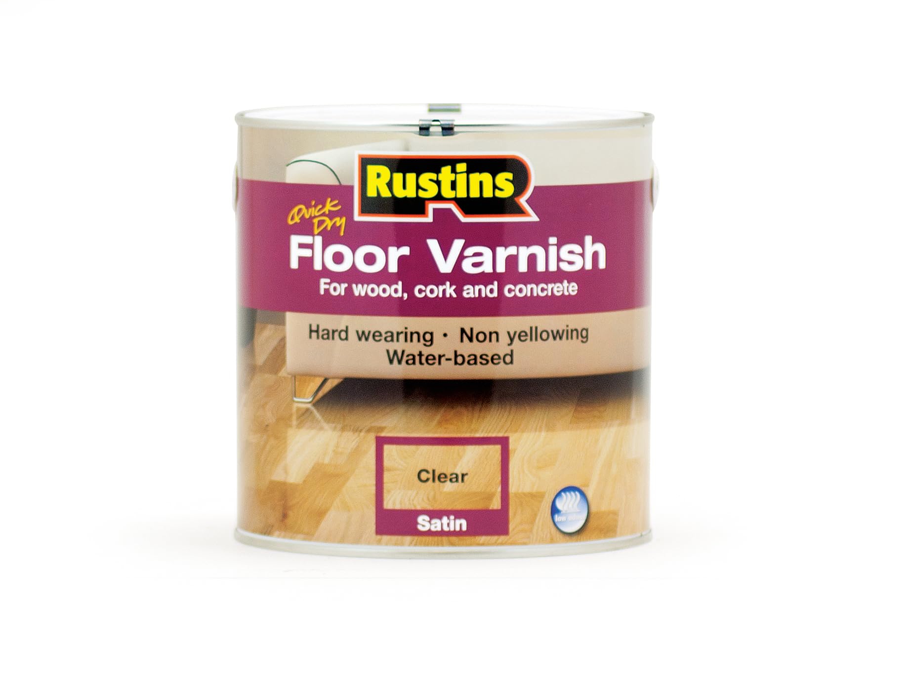 Rustins Quick Dry Floor Varnish 2.5L Satin In Clear White