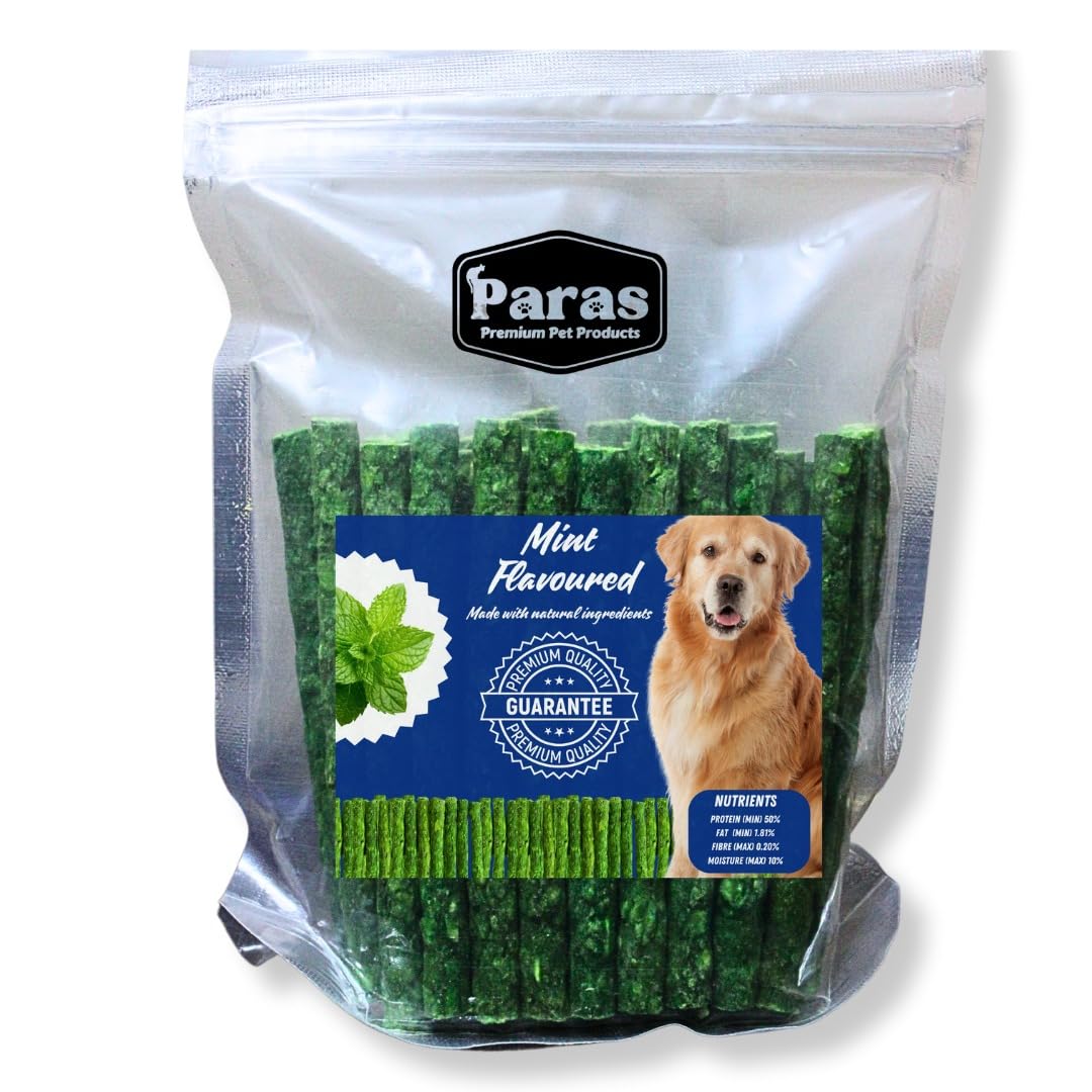 Paras Mint Flavoured Chew Sticks 500g Munchy Sticks Dog Food, Promotes Healthy Teeth and Gums | All Life Stages & All Breeds-Dog Treats (Mutton), 1 Count (B0D3LXNP3Y) Amazon Price History, Amazon Price Tracker