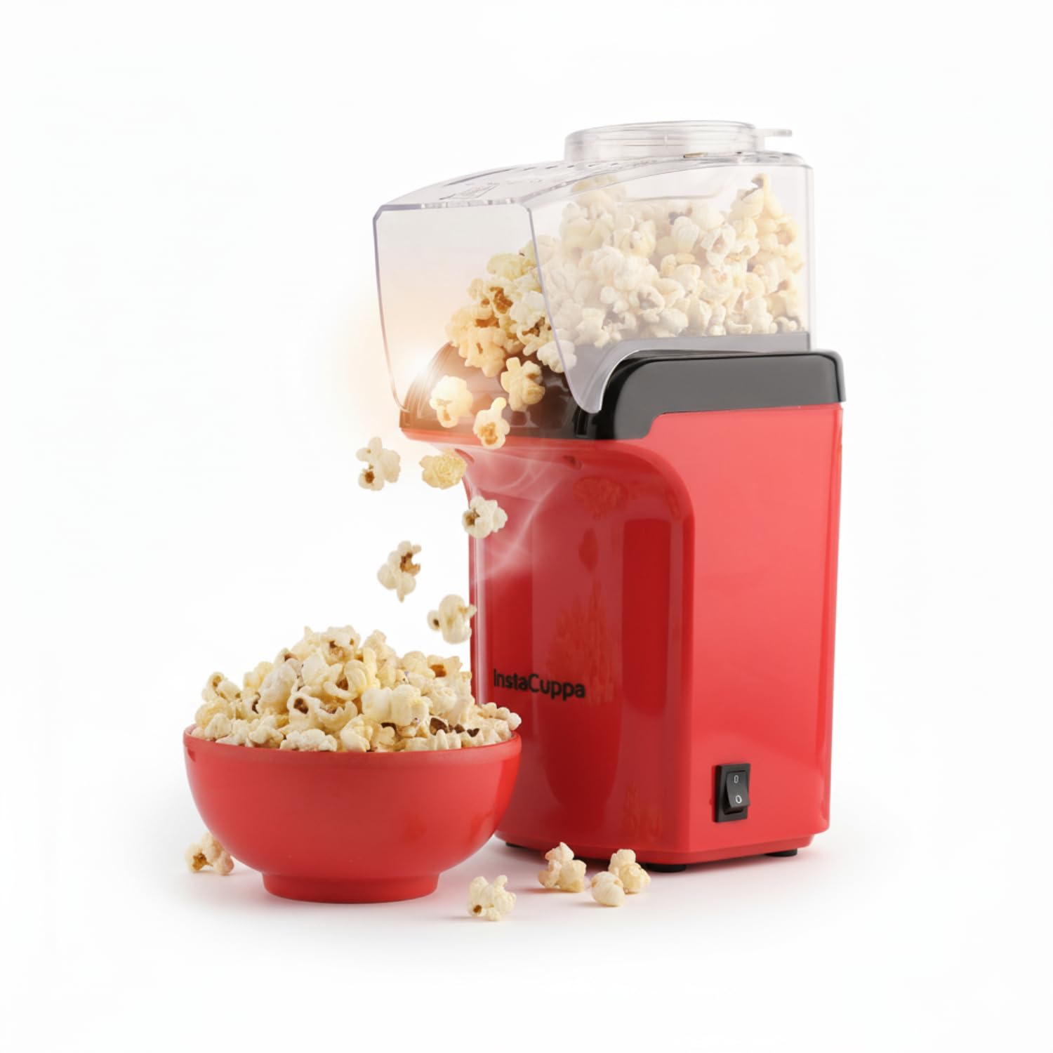 InstaCuppa Hot Air Popcorn Maker | Oil-Free Healthy Snacking | One-Touch Operation | Fast Popping | BPA-Free | Dishwasher Safe | Butter Melting Scoop-image-24