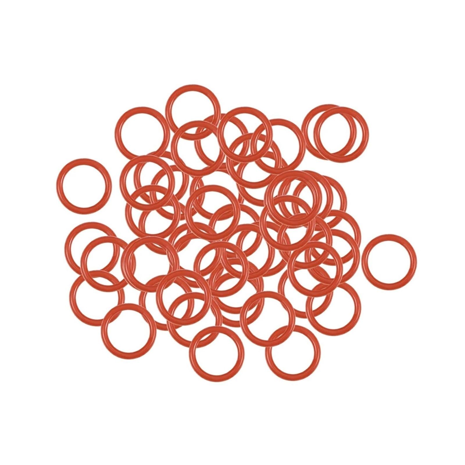 Accesorios de hardware 50 piezas de juntas tóricas de caucho de silicona Junta tórica de silicona Juntas tóricas de sellado Junta tórica de arandela Máquina de anillo Kit de junta resistente al aceite