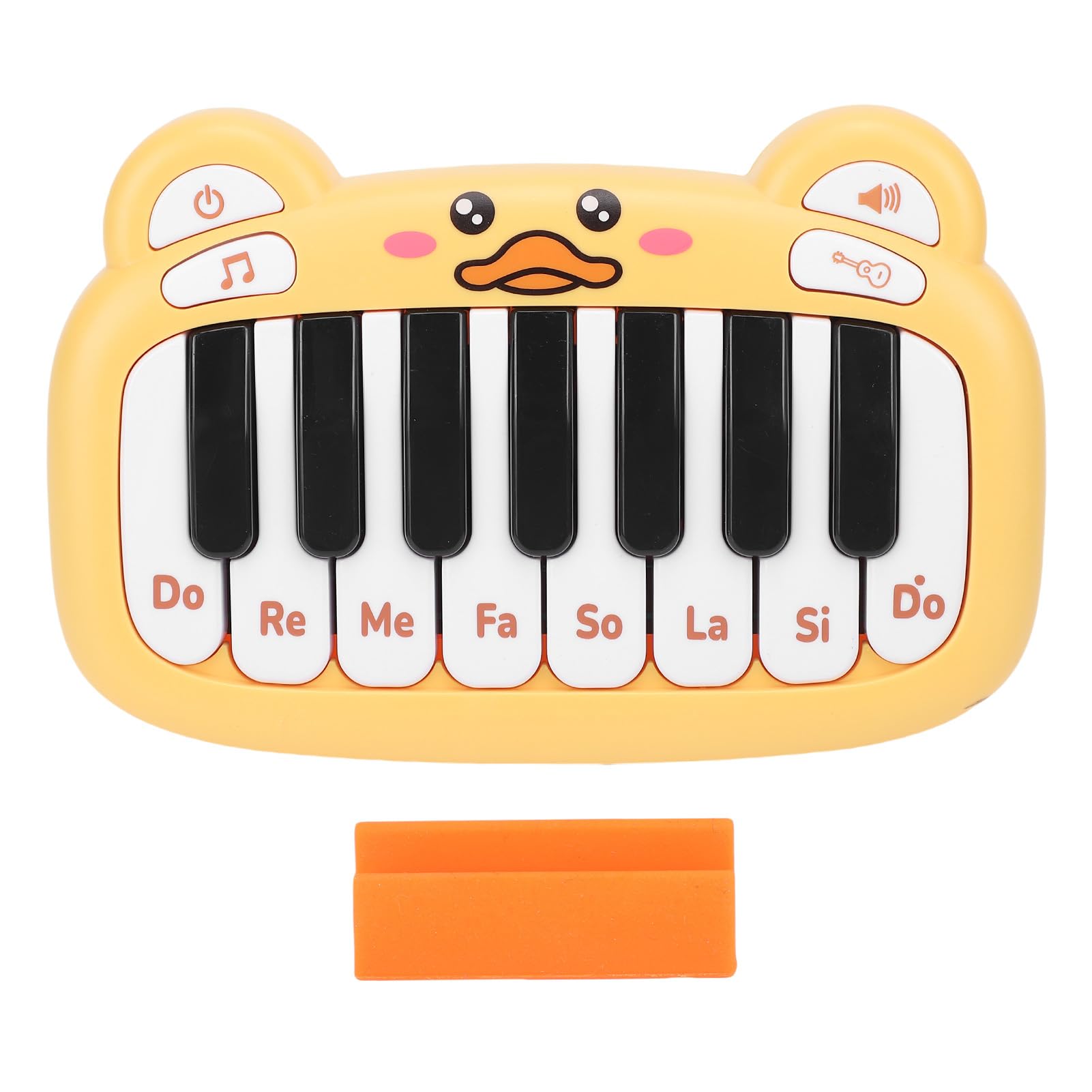 Denash Denash Pocket Sized Baby Piano Toy Compact Battery Powered Toddler Piano Keyboard Musical Toy, Ideal Music Baby (Brown) (Yellow) — view 5