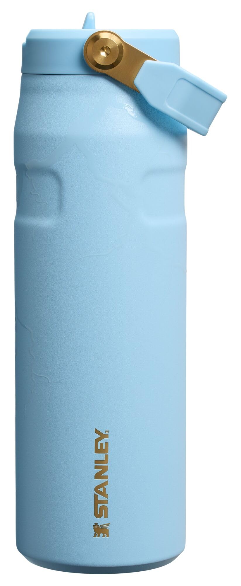 STANLEY IceFlow Flip Straw 2.0 Bottle, 24 oz, Messi Striker Blue
