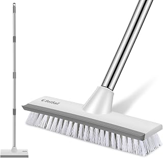 SetSail 2-in-1 Floor Scrub Brush with 51" Adjustable Handle - Stiff Bristle Scrubber for Bathroom, Kitchen, Garage, Deck, Tile & More
