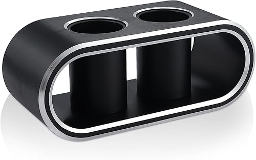 Soporte de almacenamiento de micrófonos de escritorio de aleación de aluminio de metal, base de soporte para micrófonos inalámbricos, organizador de