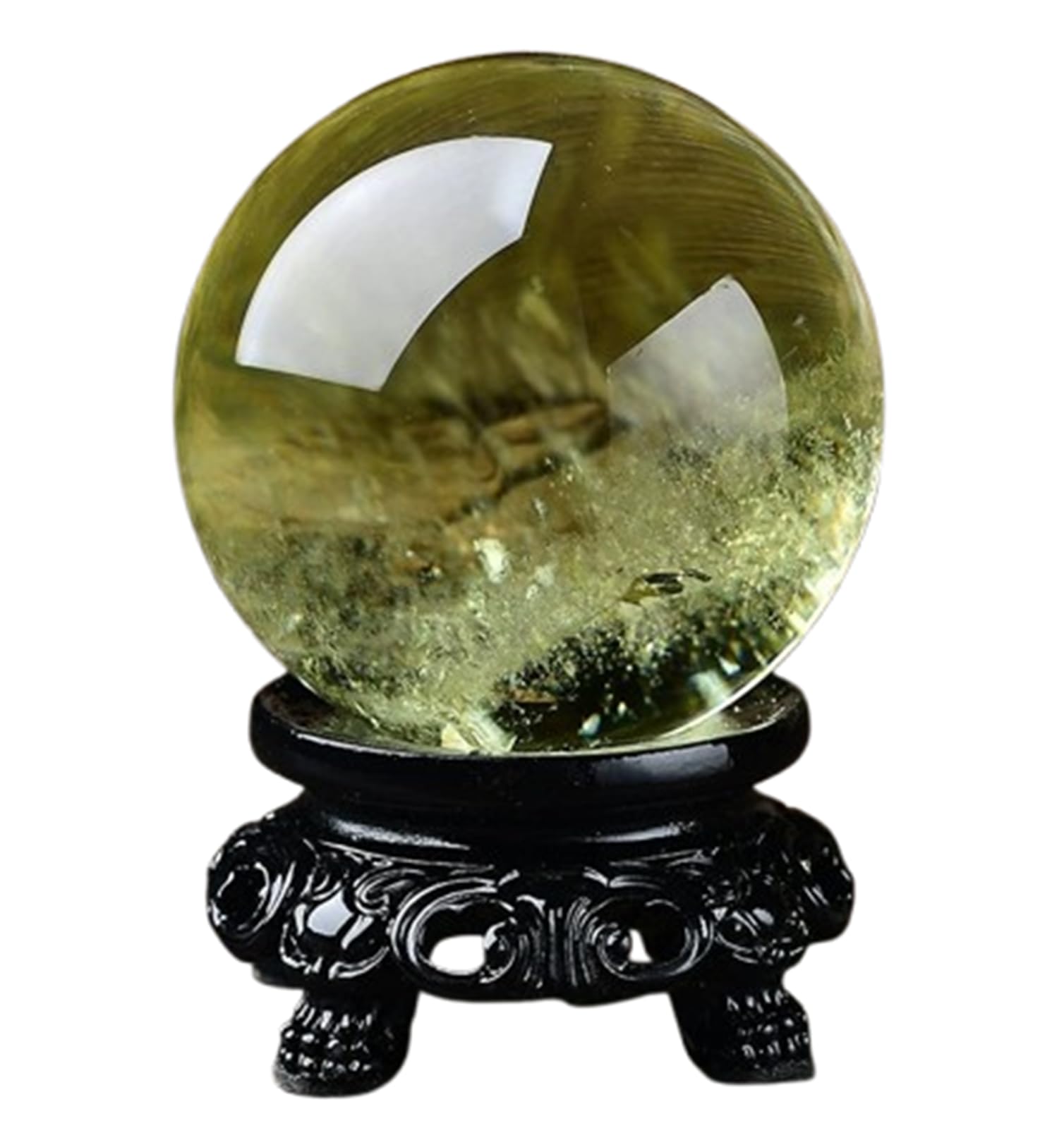 VUQLDHAYZ Premium Citrine Crystal Ball | Hand-Polished Yellow Sphere for Wealth, Success & | Office & Home Decor Feng Shui Orb,50mm