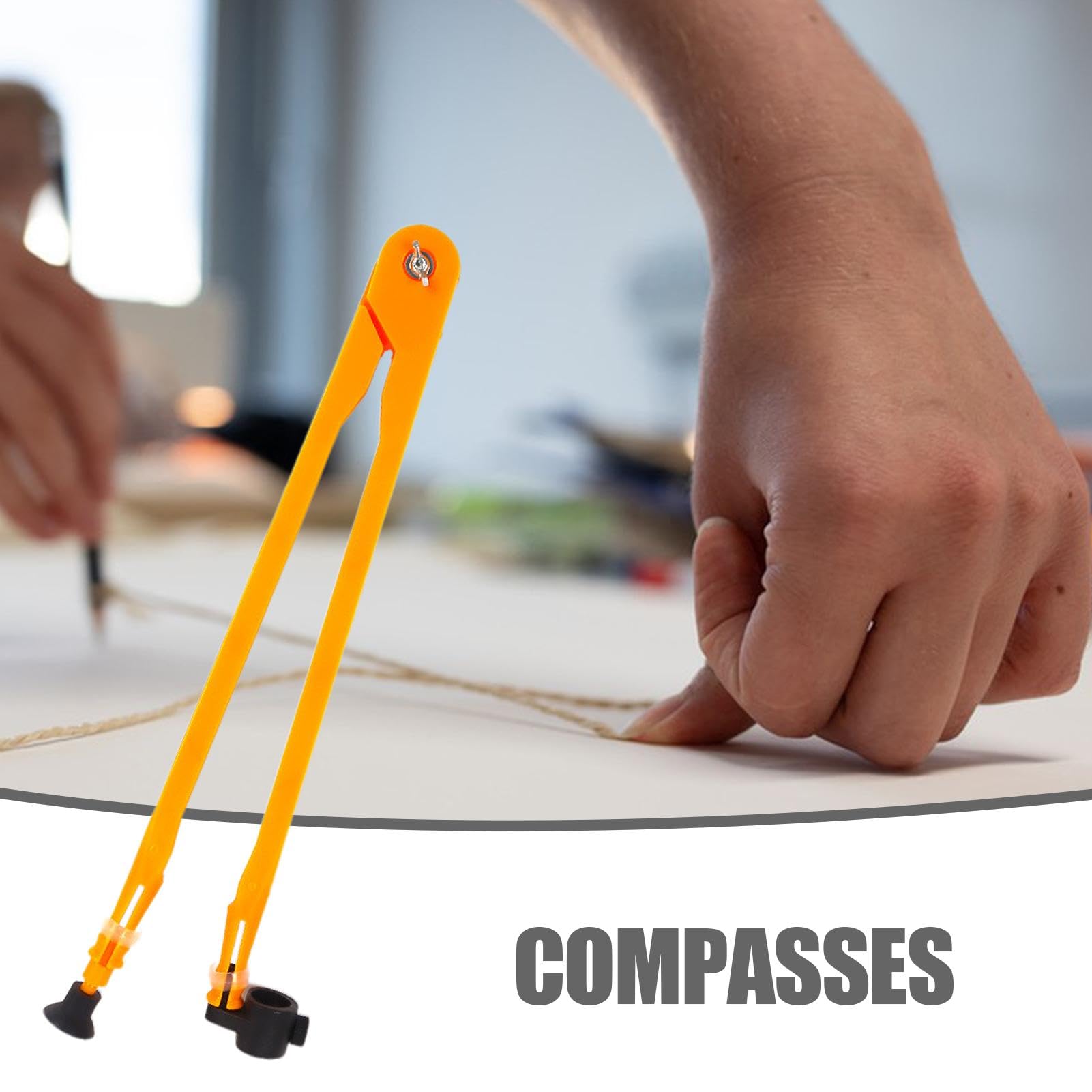 Brújula grande para dibujar círculos, herramienta de dibujo de brújula para carpintería con ventosa, brújula de dibujo ligera, herramienta de dibujo profesional para profesores, diseñadores,