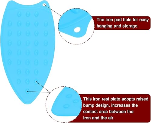 Miniatura 34 de HARFINGTON 2 almohadillas de silicona para planchar multiusos, resistente al calor, placa de descanso de hierro para tabla de planchar, resistente
