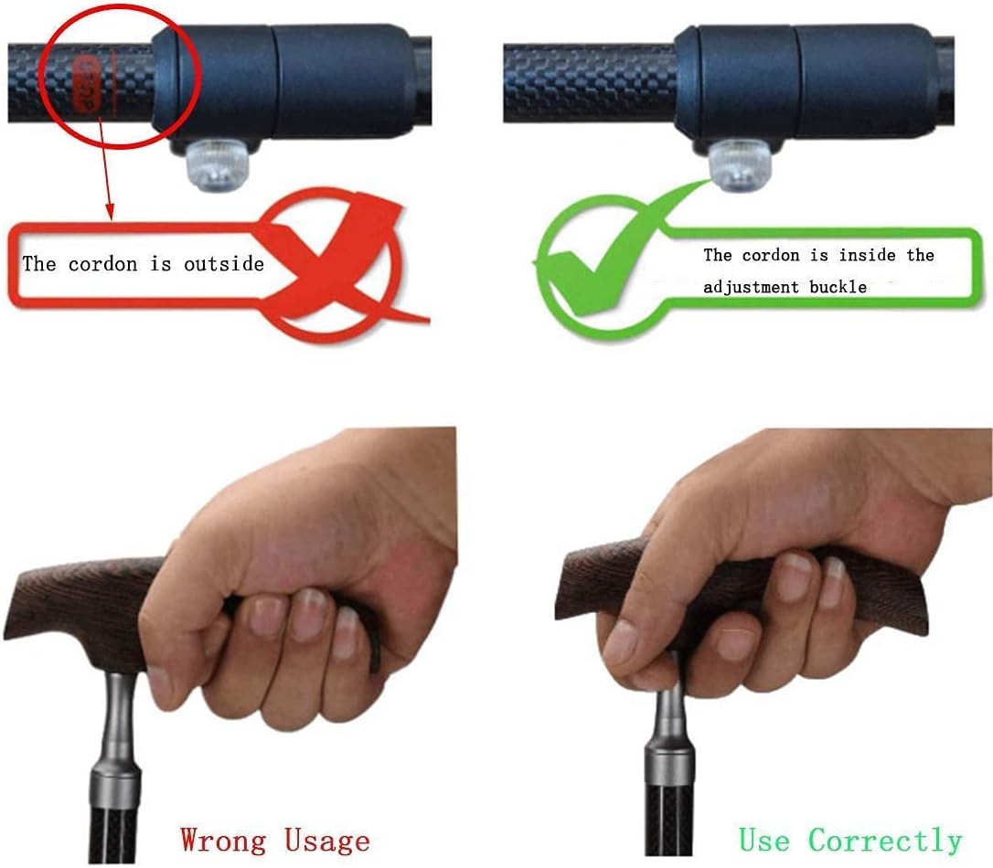 高齢者用折りたたみ杖、環境に優しい調節可能な折りたたみ杖、アルミ