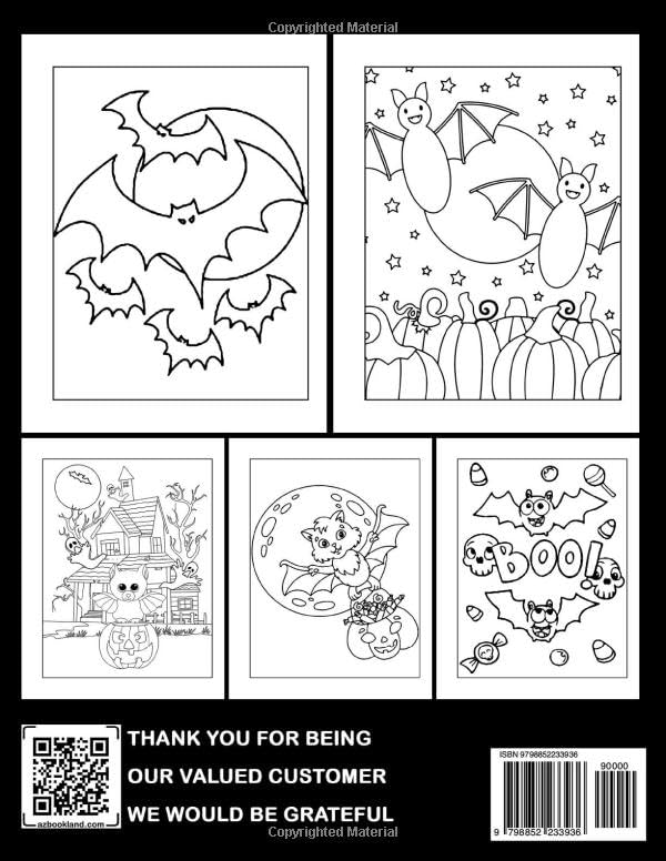 Miniatura 2 de Halloween Bat Coloring Book Fun And Easy Coloring Pages In Cute Style For All Ages To Relax And Unwind