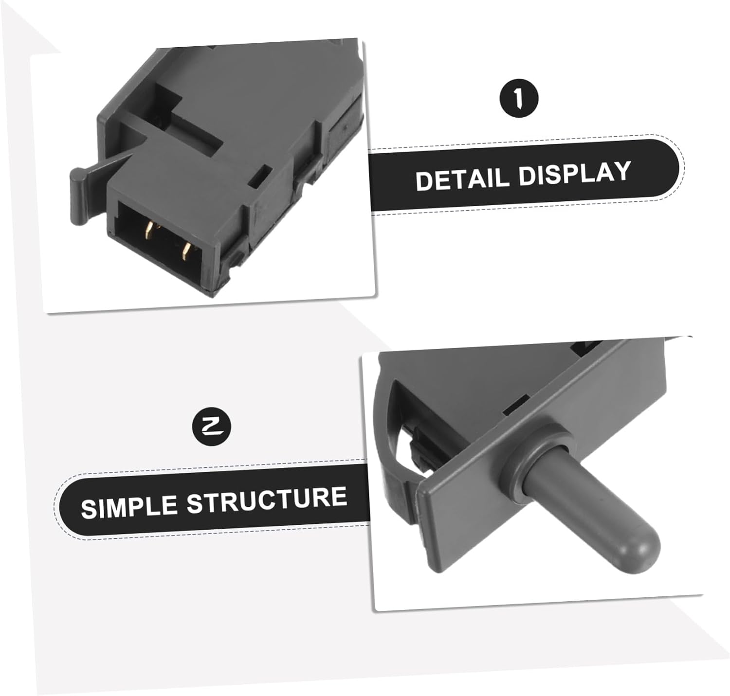 PRETYZOOM 4pcs Refrigerator Light Switch Replacement 2-pin Normally Closed Door Lamp Switch for Kitchen Appliance and Rv Fridge Freezer Repair