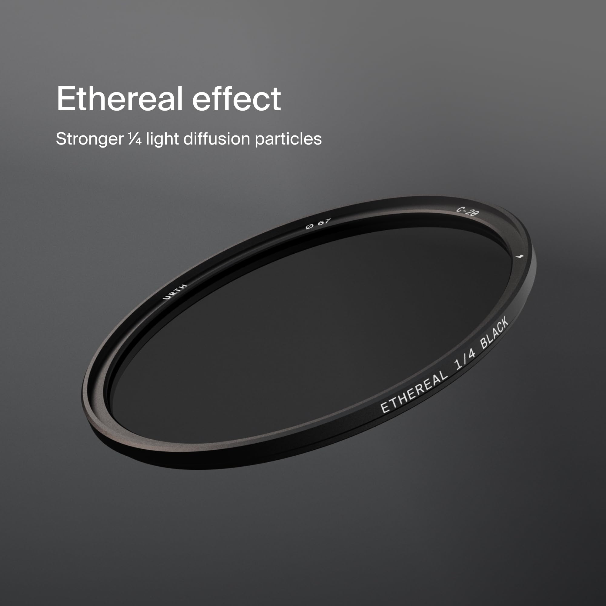 Urth 49mm Magnetyczny filtr dyfuzyjny Ethereal Black Mist ¼ do obiektywu (Plus) — Efekt kinowy z 20-warstwowymi cząstkami z powłoką nano rozpraszającymi światło