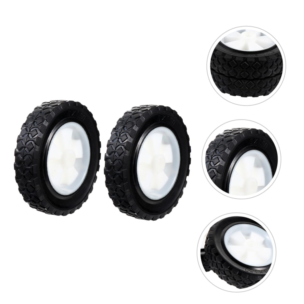 POPETPOP 2 Piezas Rueda De Goma Silenciosa Para Cortacésped Repuestos De Rueda De Jardín Giratorias Para Carros Uso Herramientas De Jardinería y Carros De Transporte