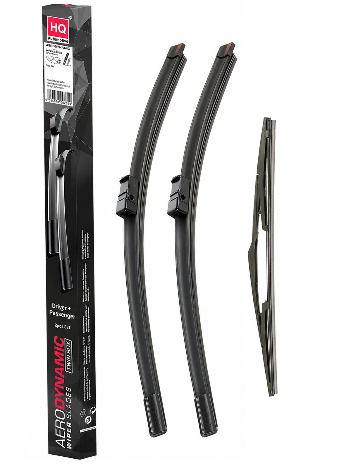 Hq Automotive Wiper Blades For Bmw I3 I01 (2013 And Later) Front Rear Kit, Adr12-032|Hq11 5056504619021