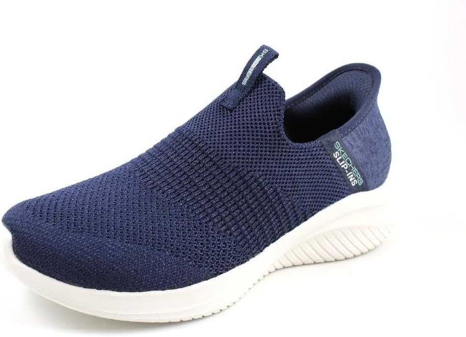 womens Hands Free Slip Ins Ultra Flex 3.0 Smooth Step Sneaker, Navy, 8