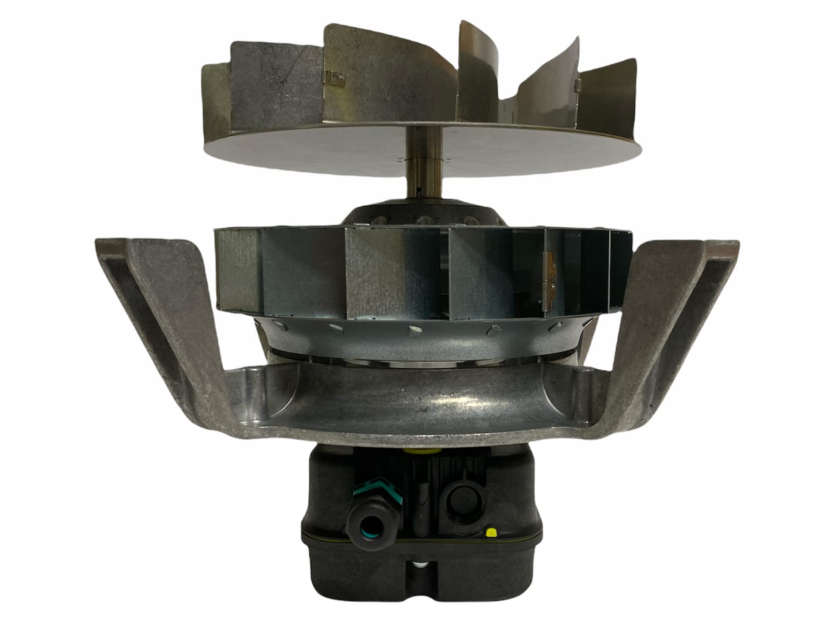 ERICAMBI, Estrattore Aspiratore Fumi EBM R2E180-AH05-27 per Stufe a Pellet, Potenza 115W, Ventola Ø 180mm, Numero di Giri Fino a 2600rpm, Provvisto di Girante in Acciaio AISI 430