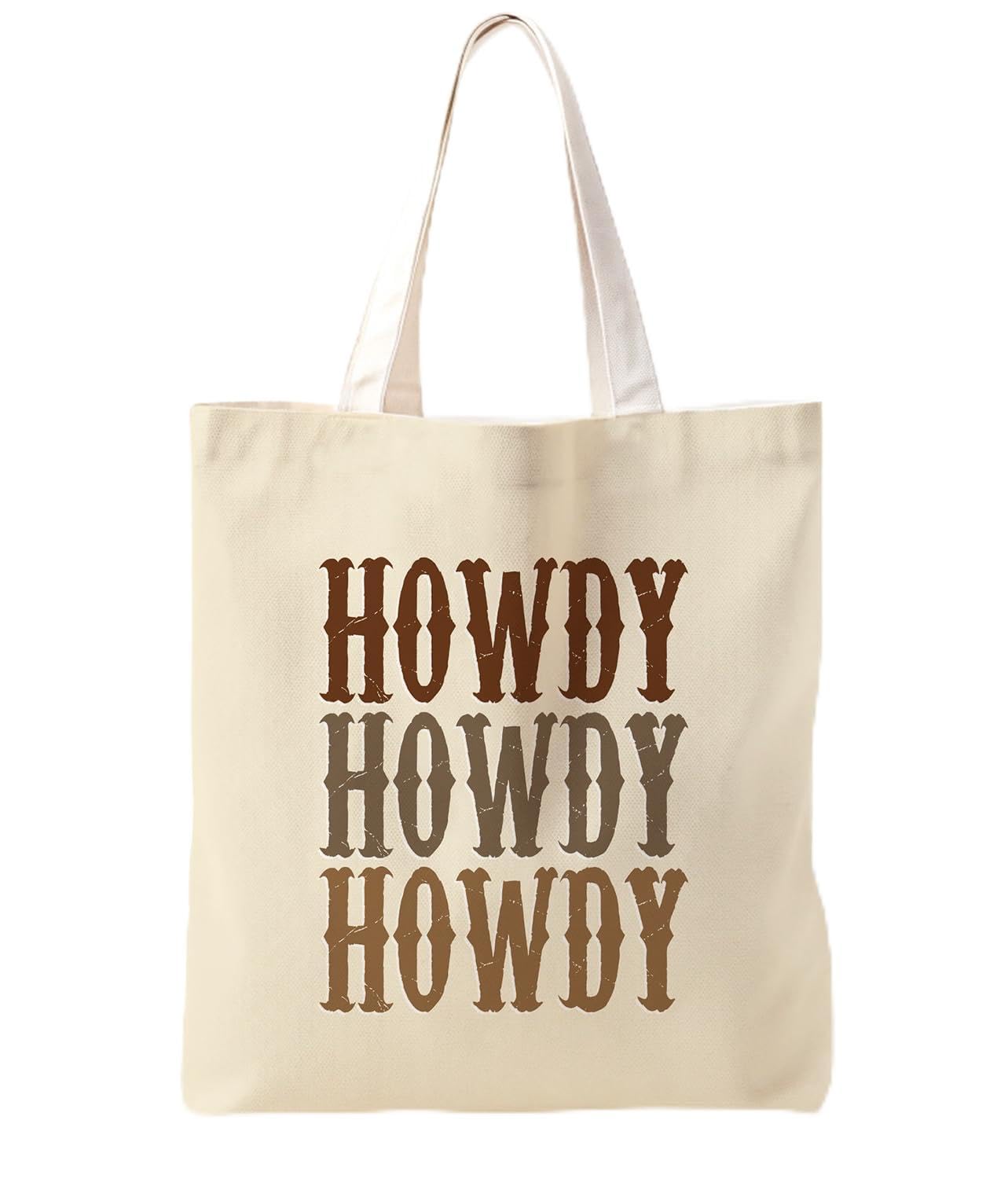 Zeghk Howdy Western Canvas Tote Bag for Women, Western Gifts for Women, Cowgirl Gifts, Western Stuff for Women, Cowgirl Stuff, Western Tote Bag,