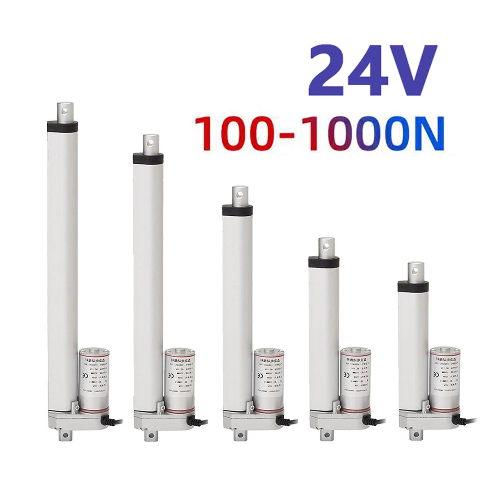 Actuador lineal Actuador lineal de 24V, 50mm, 100mm, 150mm, 200mm, engranaje de Metal de carrera, Motor lineal eléctrico for abrir puertas de maletero de coche, ventanas para uso en exteriores(150N 70