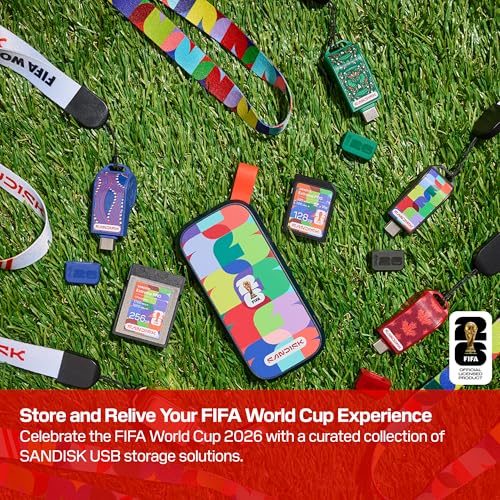 Image of SANDISK 64GB USB-C Flash Drive, FIFA World Cup 2026 Edition - Up to 300MB /s Transfer speeds, USB 3.2 Gen 1, USB Type-C - Black - SDCZIA-064G-G46