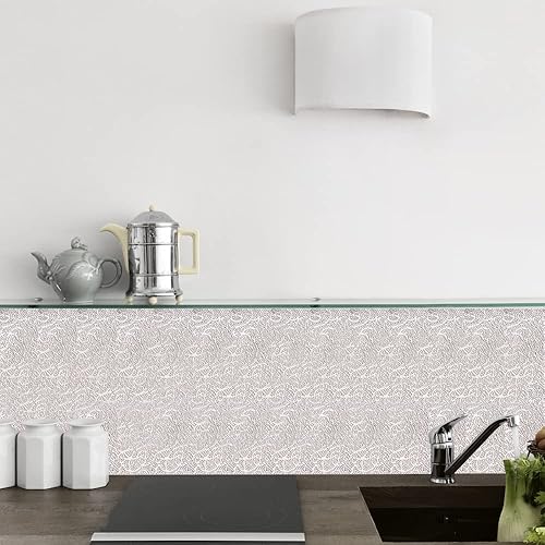 Miniatura 6 de Papel tapiz para salpicaduras de cocina, 15.7 x 196.8 pulgadas, papel de contacto, autoadhesivo a prueba de aceite, resistente al calor, adhesivo de