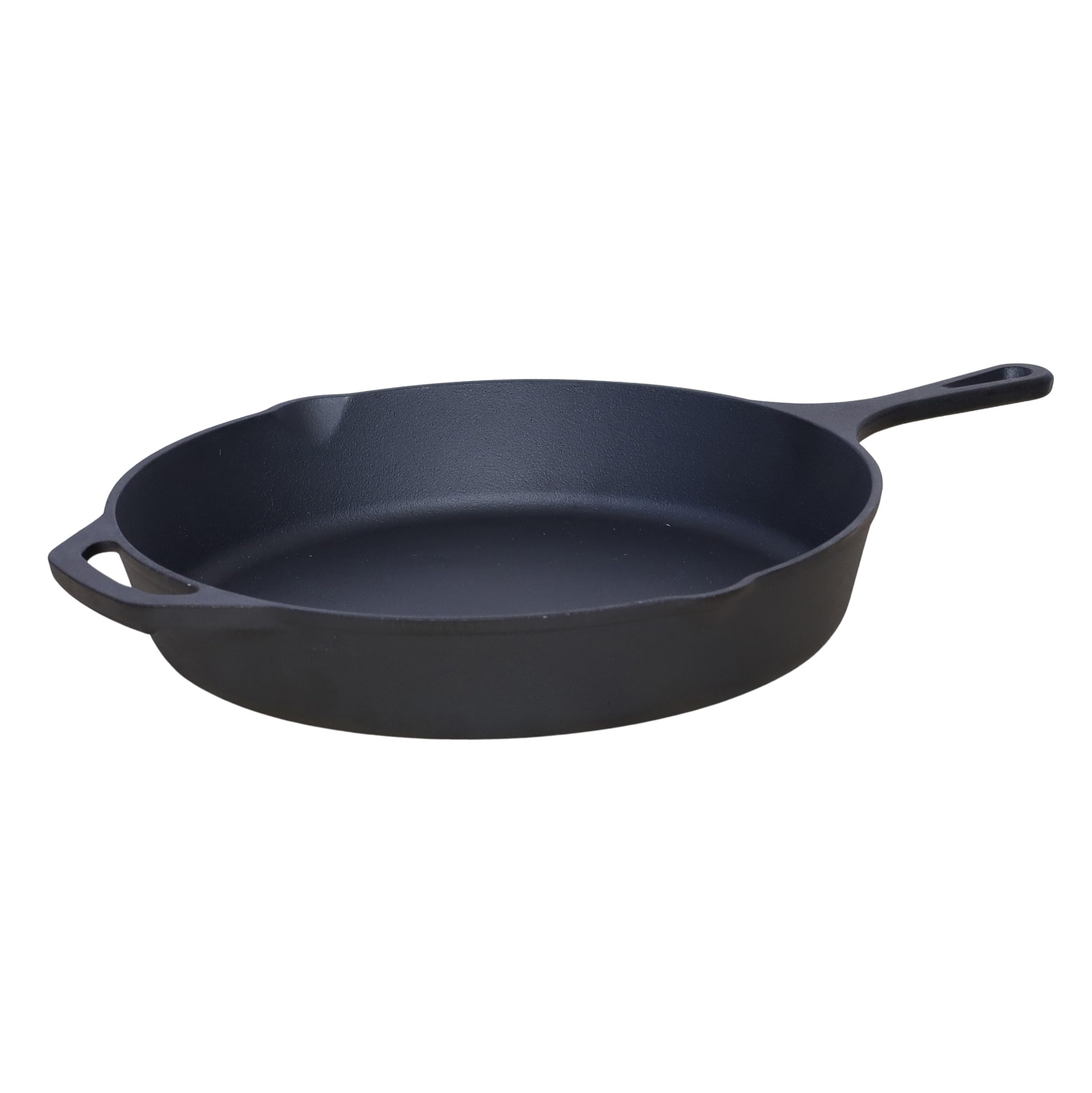 Buckingham Pre-Seasoned Premium Cast Iron Skillet Induction Frying Pan Suitable for Electric Gas & Oven Safe Ideal for BBQ Grilling Cast Iron Pan for Low Fat Healthy Cooking (31 Cm)