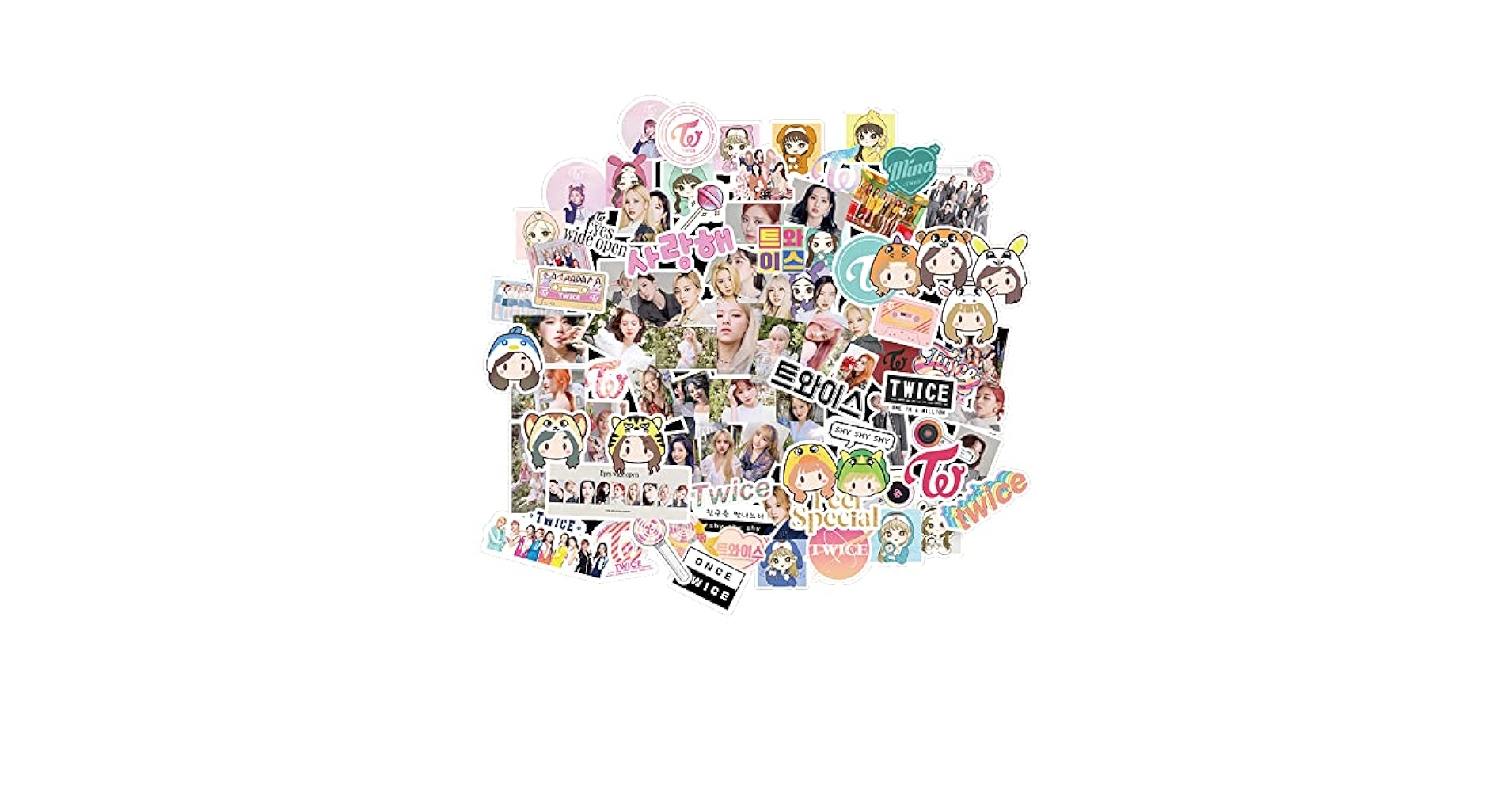 Amazon.co.jp: FERIQ for TWICE ステッカー 93枚入 防水 シール