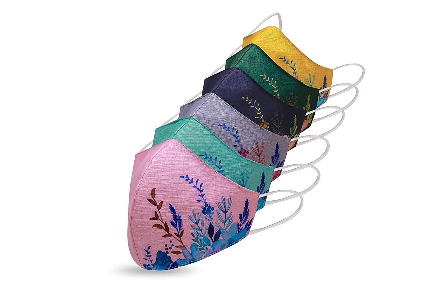 SIXSIGMA® (Pack of 6) Cotton Basic Reusable Cloth Face Mask Adult, Women,Men Pack of 6, Soft Washable 100% Cotton Unisex Face Cover (multi colour)-image-46