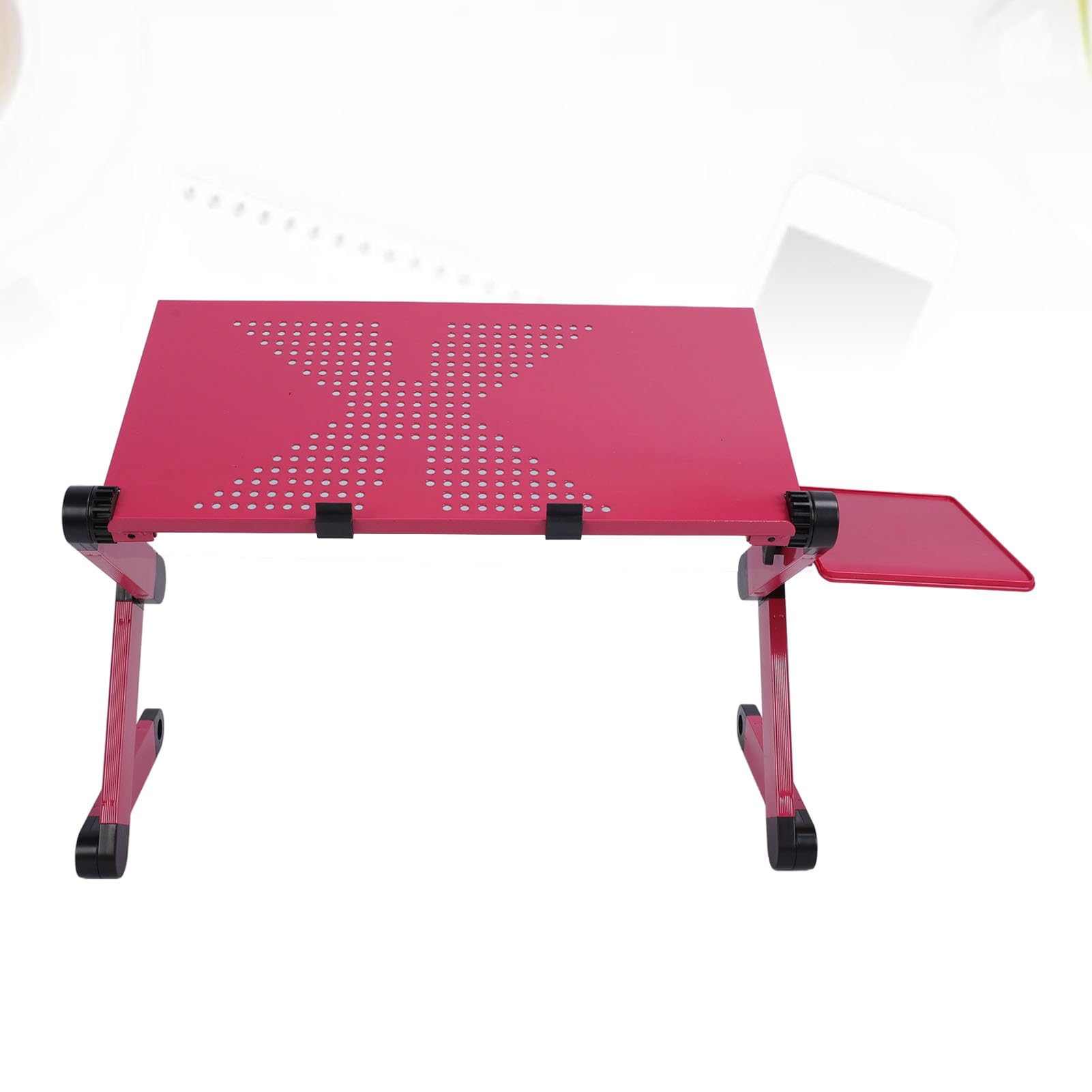 Sorandy Supporto per Laptop, Supporto per Laptop Portatile, Ergonomico Pieghevole con Base Stabile in Lega di Alluminio con Rotazione di 360 Gradi per da 17 Pollici Fino a 33,1 Libbre (PINK)