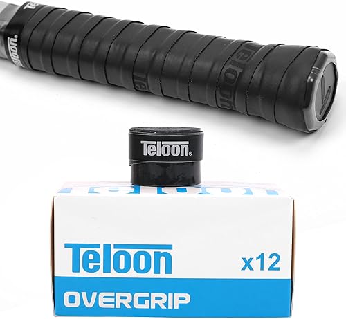 Miniatura 6 de Teloon Cinta de agarre para raqueta, cinta de agarre para tenis, (6 o 12 unidades) Absorbe las bandas elásticas antideslizantes para el sudor,
