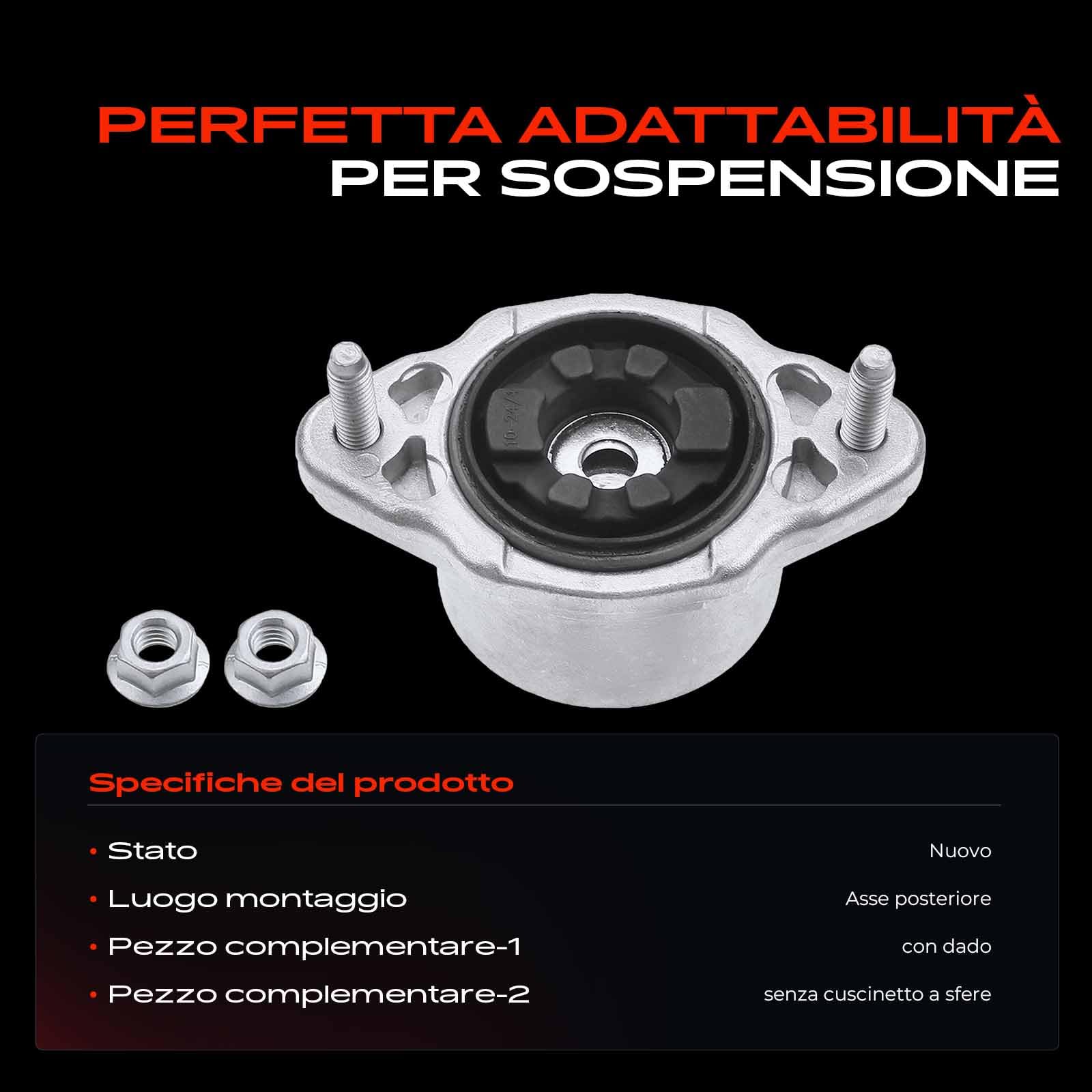 Frankberg Cuscinetto di supporto della sospensione Posteriore destro o sinistro Compatibile con GLK-Class X204 Classe E T-Model S212 Classe E W212 Classe C T-Model S204 Classe E Cabriolet A2043201073