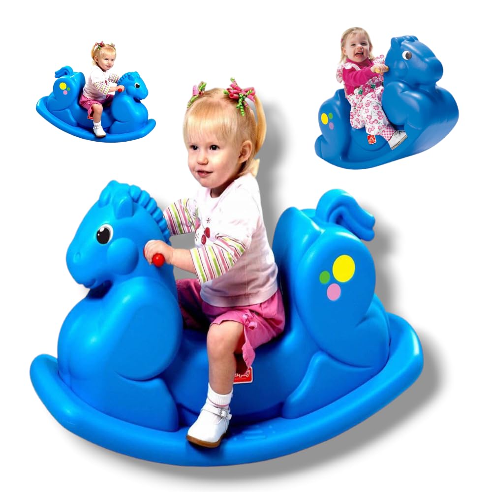 Rocking Horse. EDU PLAY, Toddler Rocking Toy With Easy Grip Handles and Stable Saddle. Durable, Stable, Kid-Safe Toy For Indoor or Outdoor.