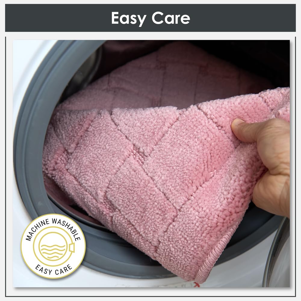 Emma Barclay Tappeto da bagno antiscivolo Soft Touch, colore rosa, 45 x 75 cm